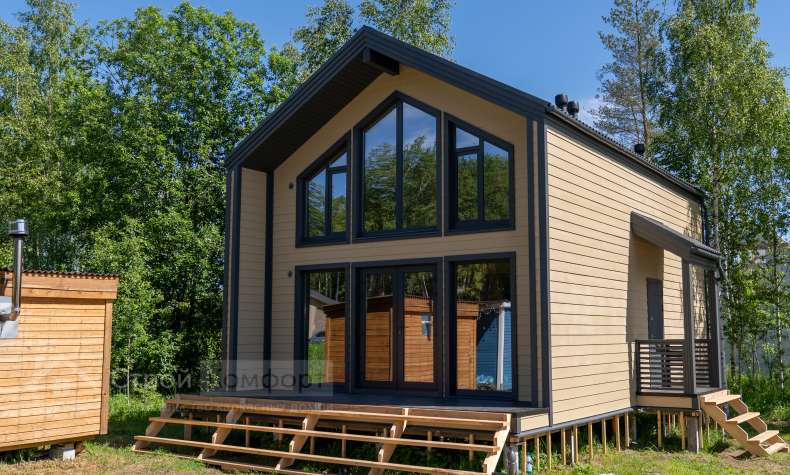 Каркасный дом 6,5x8 м